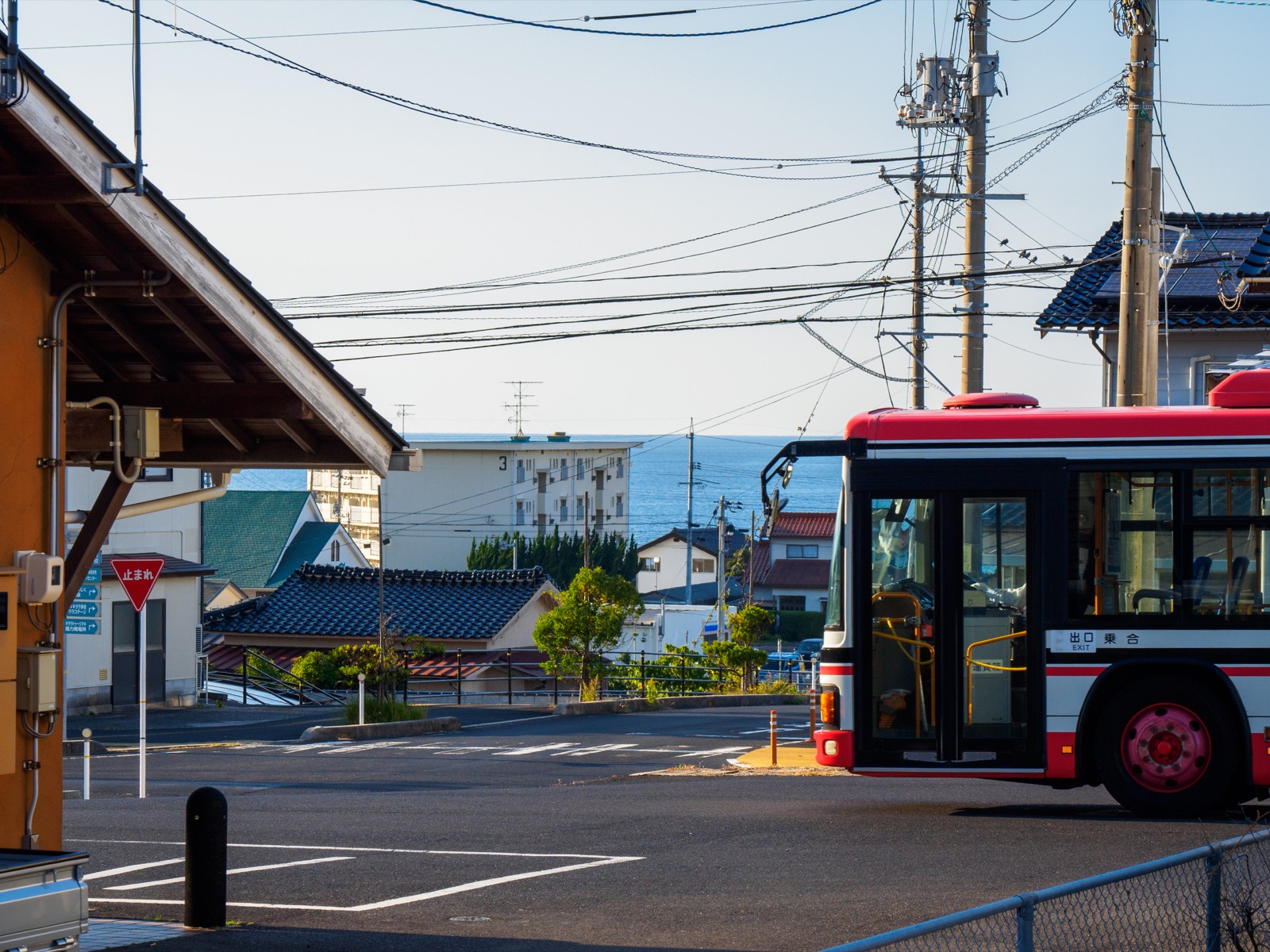 小田駅から出雲市駅方面に向かう一畑バス