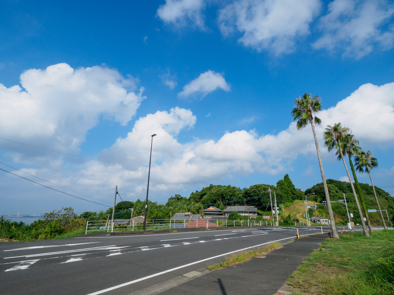 大隅夏井駅前を通る国道220号（2016年9月）